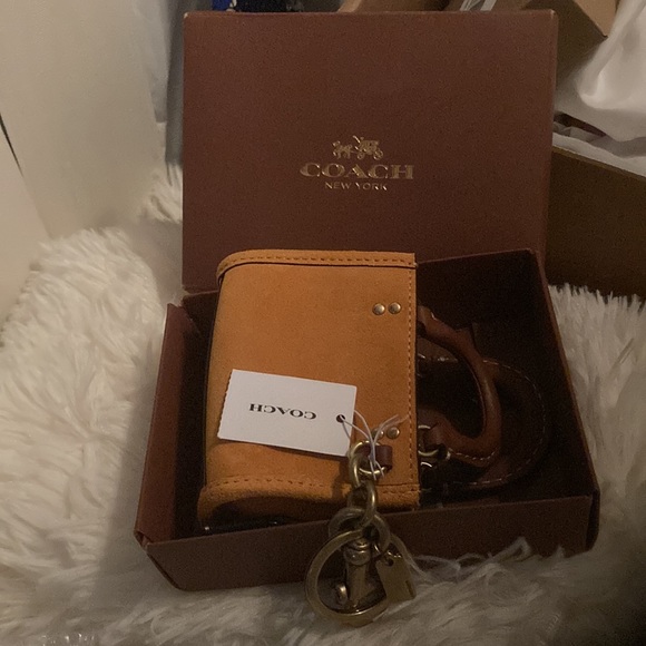 NWT AuthenticCoach Rogue 17 and 1941 suede and glove tanned mini rogue bag charm - Picture 3 of 5